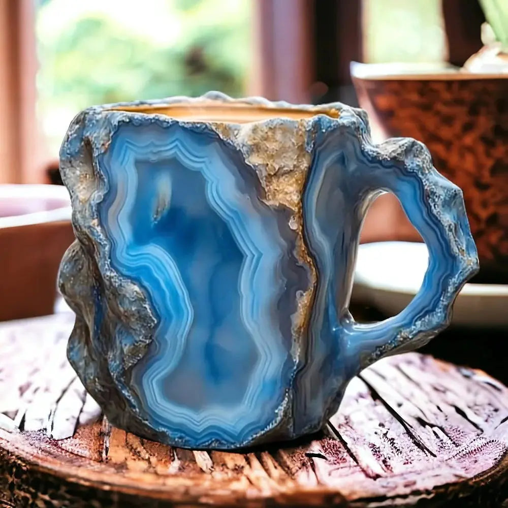 Agate Mineral Crystal Coffee Cup