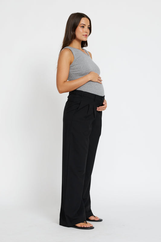 Zara Adjustable Wide Leg Trouser - Black