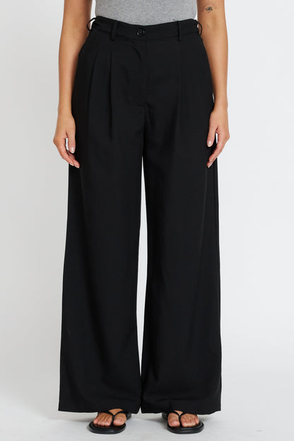 Zara Adjustable Wide Leg Trouser - Black