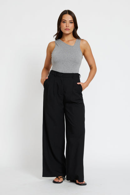 Zara Adjustable Wide Leg Trouser - Black
