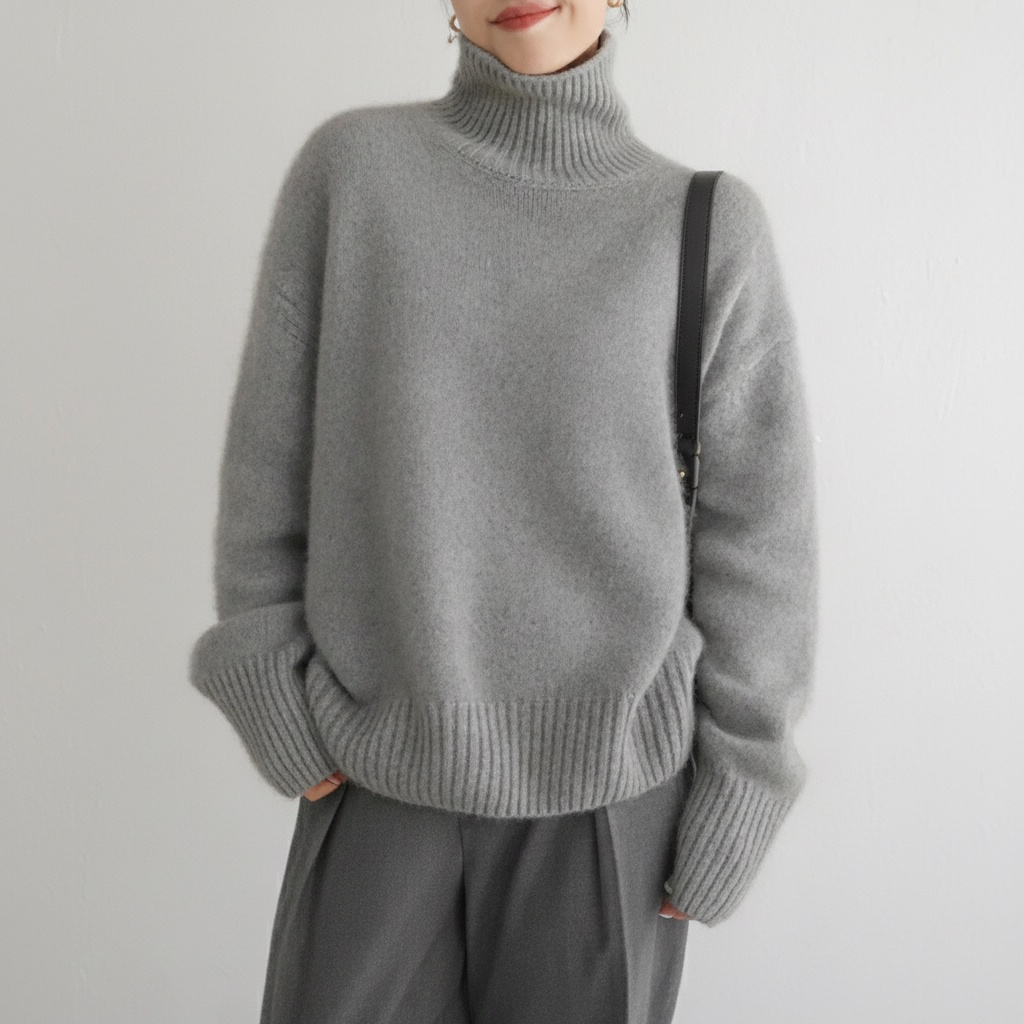 Emma l Luxe Cashmere Turtleneck Sweater