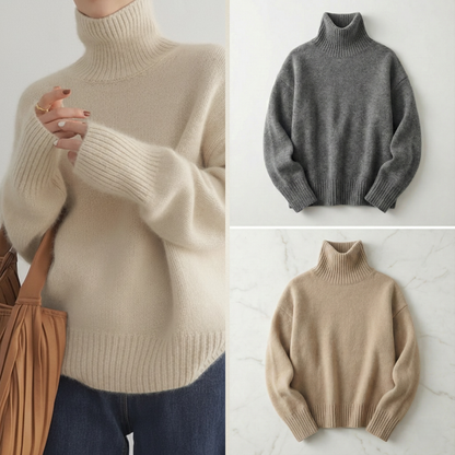 Emma l Luxe Cashmere Turtleneck Sweater