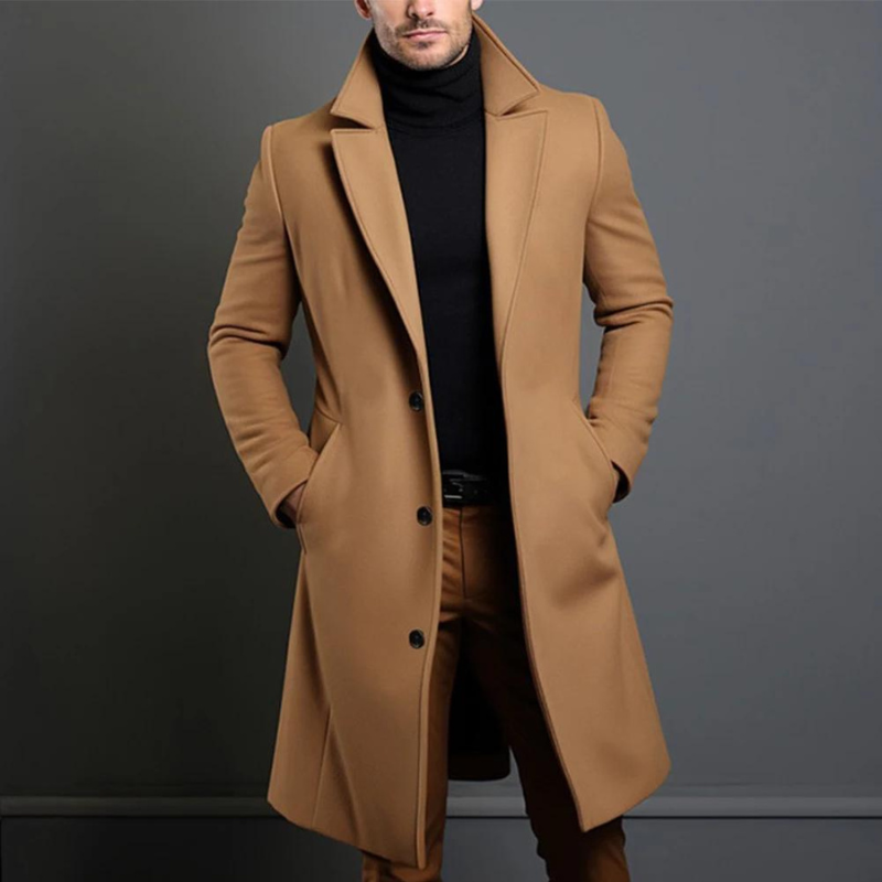 Liam l Winter Jacket for Men | Luxury Knitted Long Coat | Superior Warmth