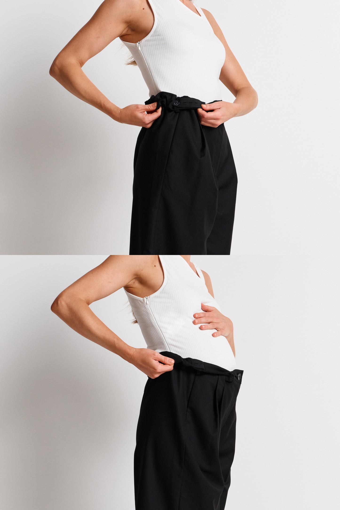 Zara Adjustable Wide Leg Trouser - Black